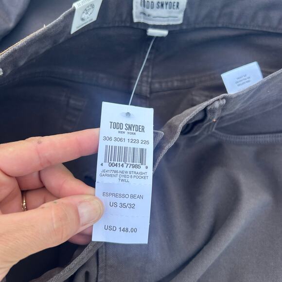 Todd Snyder Set Bundle 3 Pairs Stretch 5 Pocket Chicos Pants Green Brown Ecru 35 - Picture 5 of 11